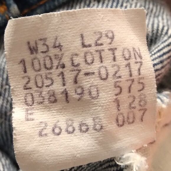 Vintage 80s Levi's 517 Bootcut Orange Tab Denim Blue Jeans 34x29 - Picture 6 of 9